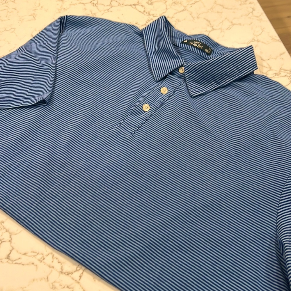 Men’s 2XL Striped Short Sleeve Polo